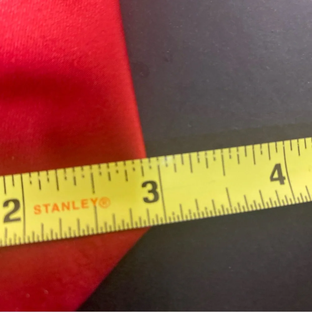 Bespoke‎ Men’s Solid Red Skinny Power Tie 100% Polyester Satin Look